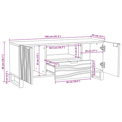 TV Units with Drawer White 105 x 33 x 46 cm Engineered wood