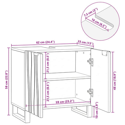 Bathroom Sink Cabinet White 62 x 33 x 58 cm Engineered wood