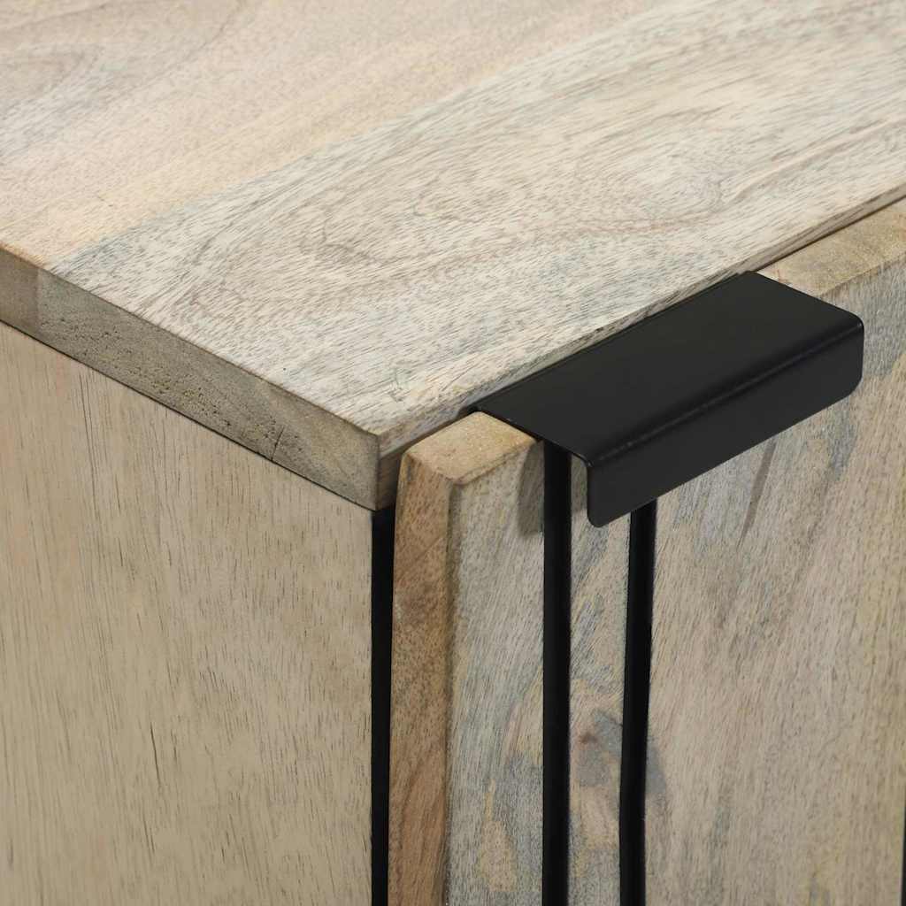 Sideboard White 40 x 33 x 75 cm Solid mango wood