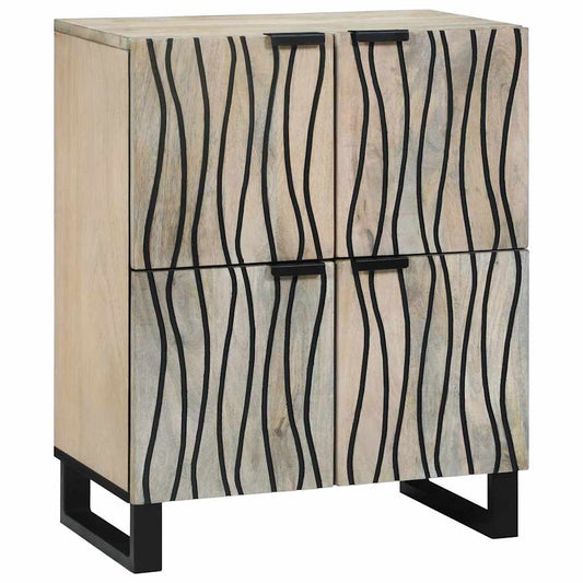 Media Storage Cabinets & Racks White and Black 60 x 33 x 75 cm