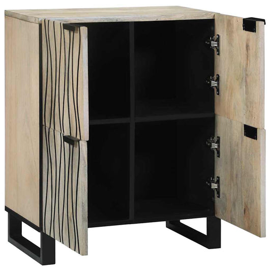 Media Storage Cabinets & Racks White and Black 60 x 33 x 75 cm
