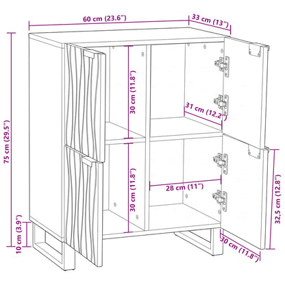 Media Storage Cabinets & Racks White and Black 60 x 33 x 75 cm