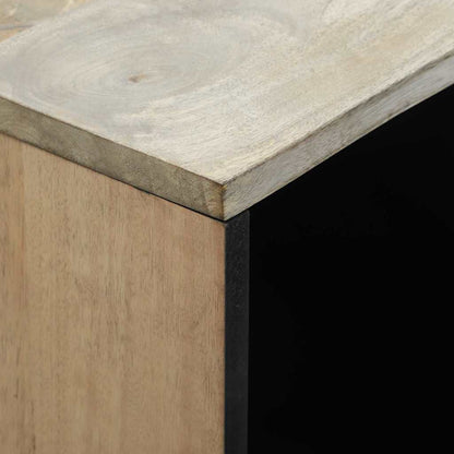 Sideboard White 80 x 33 x 75 cm Solid mango wood