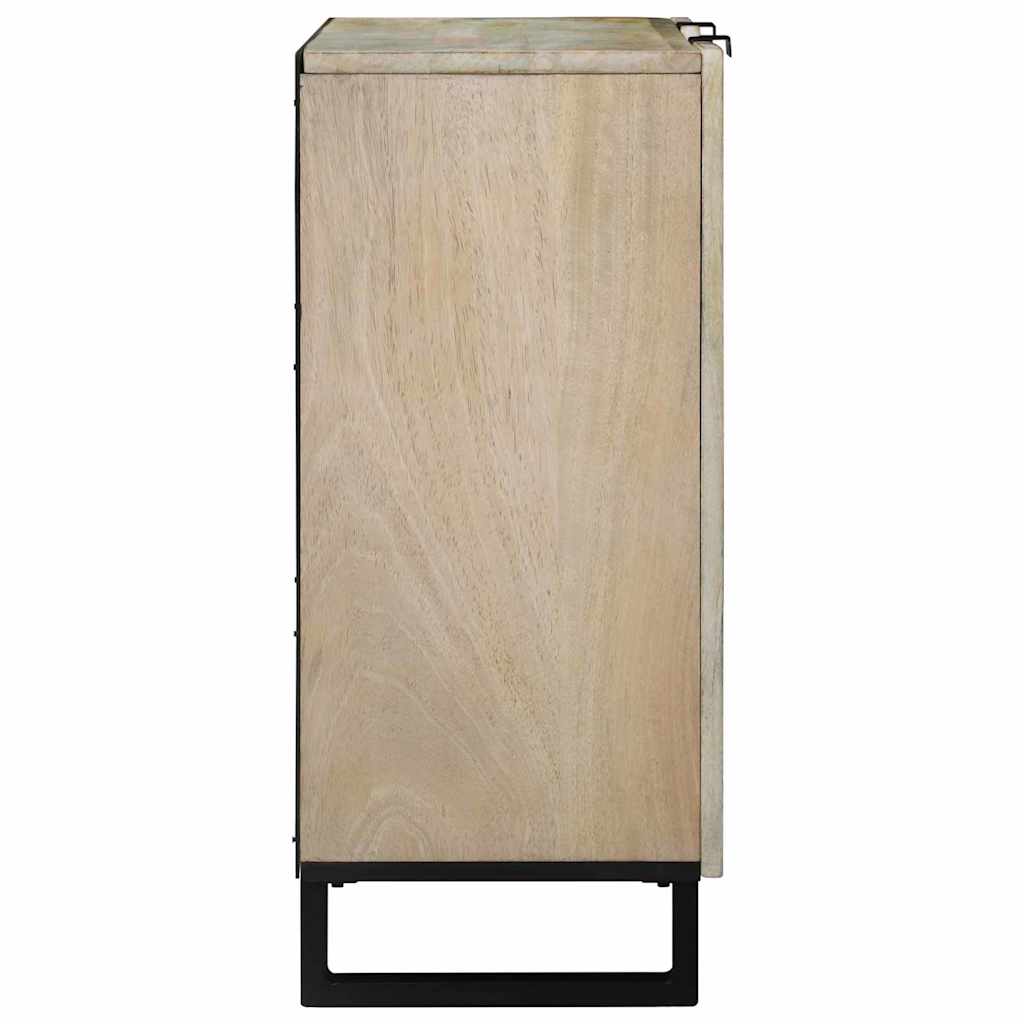 Sideboard White 90 x 33 x 75 cm Solid mango wood