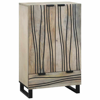 Media Storage Cabinets & Racks White and Black 60 x 33 x 100 cm