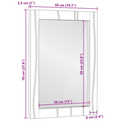 Bathroom Mirror Rectangular with Mirror White 50 x 2.5 x 70 cm