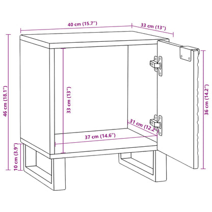 Bedside Cabinet 2 pcs Walnut 40 x 33 x 46 cm Engineered Wood