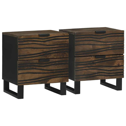 Bedside Cabinet 2 pcs Walnut 40 x 33 x 46 cm Engineered Wood