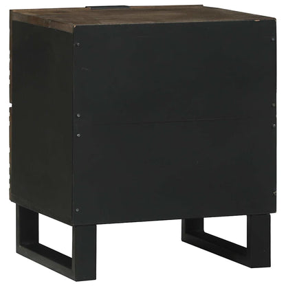 Bedside Cabinet 2 pcs Walnut 40 x 33 x 46 cm Engineered Wood