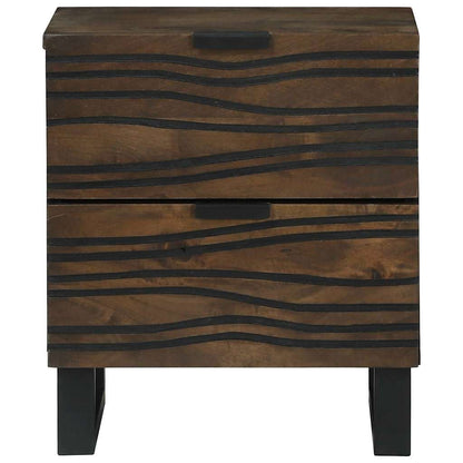 Bedside Cabinet 2 pcs Walnut 40 x 33 x 46 cm Engineered Wood