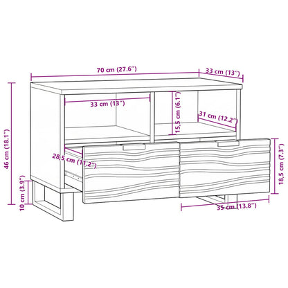 TV Units with Drawer Walnut 70 x 33 x 46 cm Engineered wood