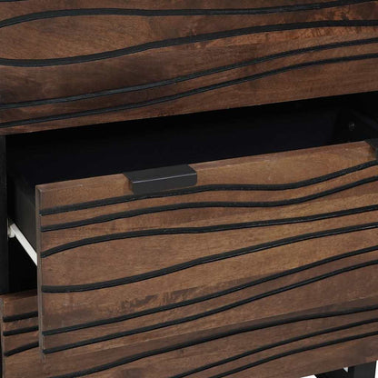 Sideboard with Drawer Brown 60 x 33.5 x 75 cm Solid Mango wood