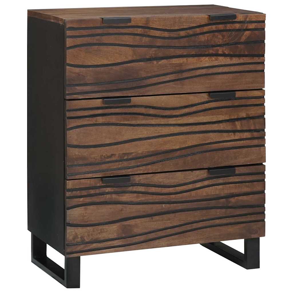 Sideboard with Drawer Brown 60 x 33.5 x 75 cm Solid Mango wood