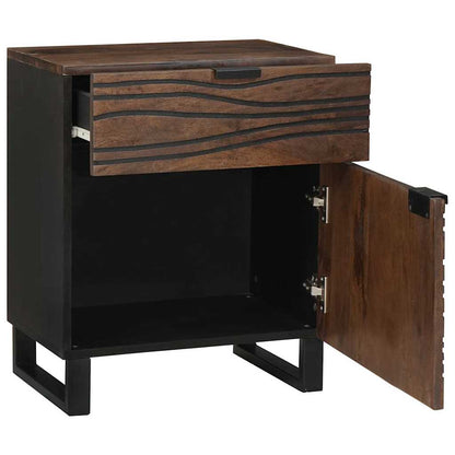 Bedside Cabinet Walnut 50 x 33 x 60 cm Engineered Wood