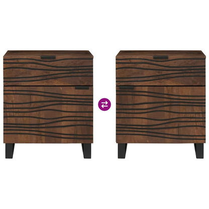Bedside Cabinet Walnut 50 x 33 x 60 cm Engineered Wood
