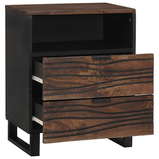 Bedside Cabinet Walnut 50 x 33 x 62 cm Engineered Wood