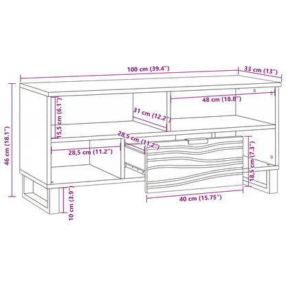 TV Units with Drawer Walnut 105 x 33 x 46 cm Engineered wood