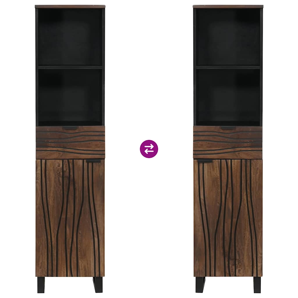 Bathroom Cabinet Walnut 38 x 33 x 160 cm Engineered Wood