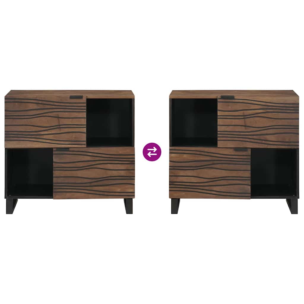 Sideboard Brown 80 x 33 x 75 cm Solid mango wood
