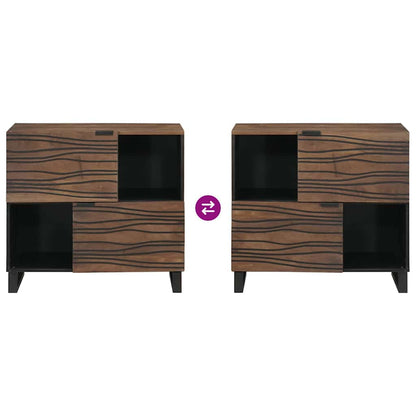 Sideboard Brown 80 x 33 x 75 cm Solid mango wood