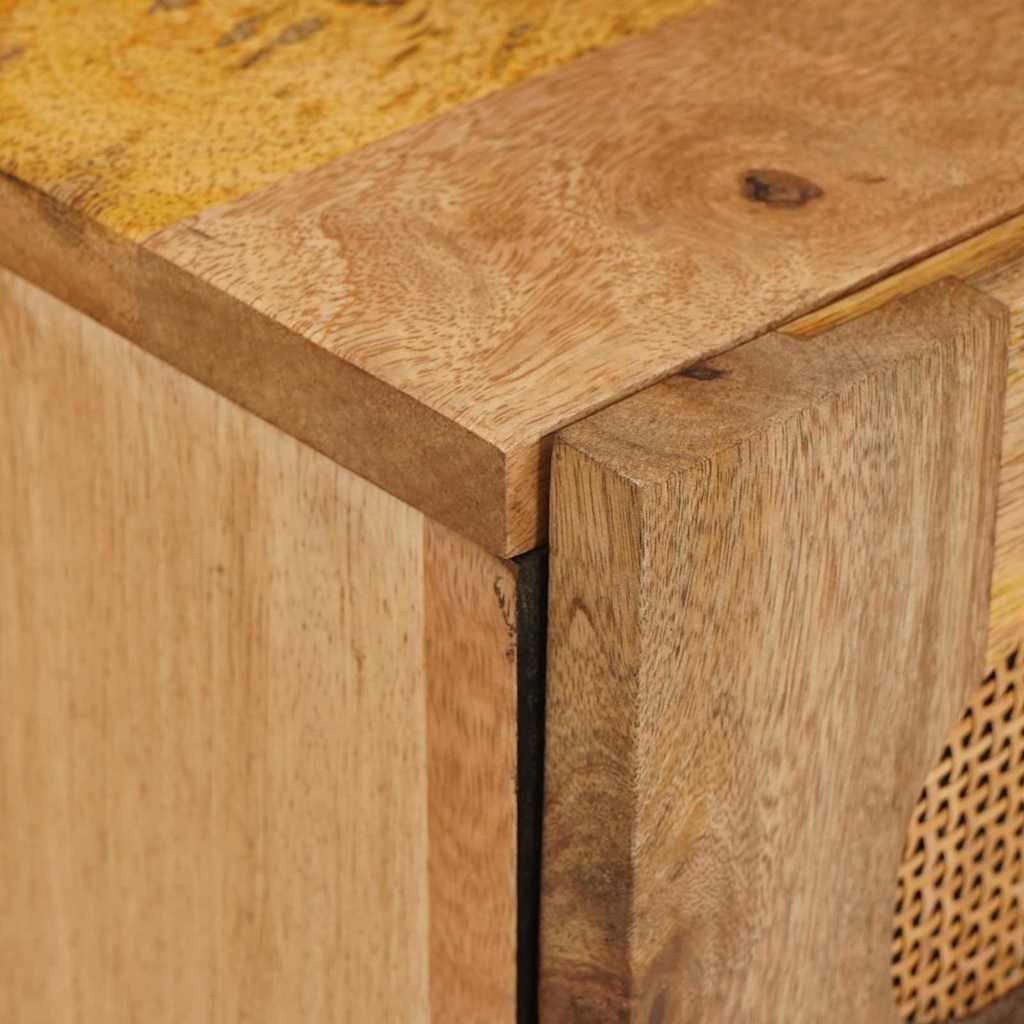 Bedside Cabinet Natural 40 x 33 x 46 cm Solid Mango Wood
