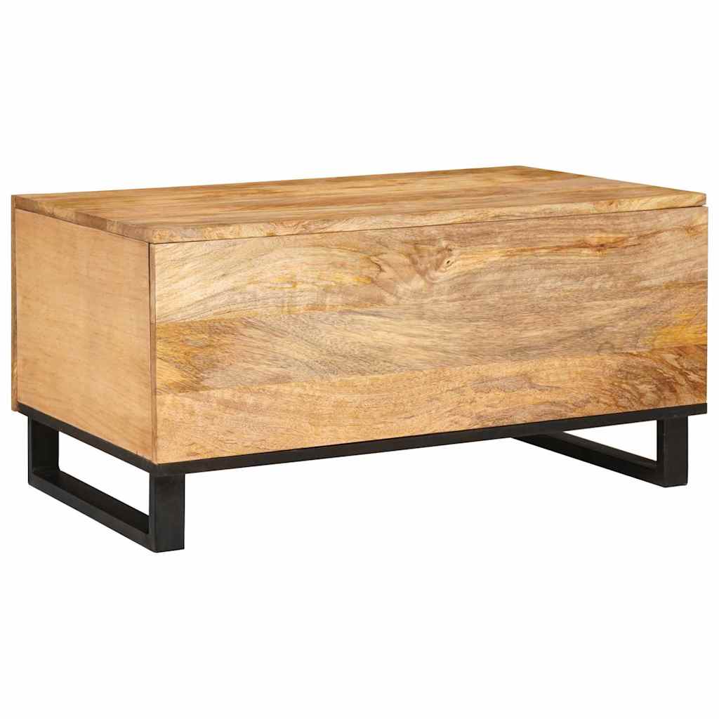 Coffee Table Natural 80 x 50 x 40 cm Solid Mango Wood