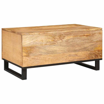 Coffee Table Natural 80 x 50 x 40 cm Solid Mango Wood
