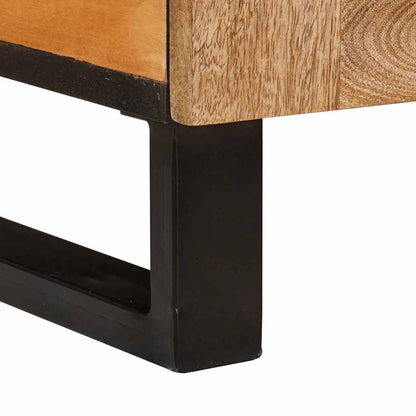 Coffee Table Natural 80 x 50 x 40 cm Solid Mango Wood