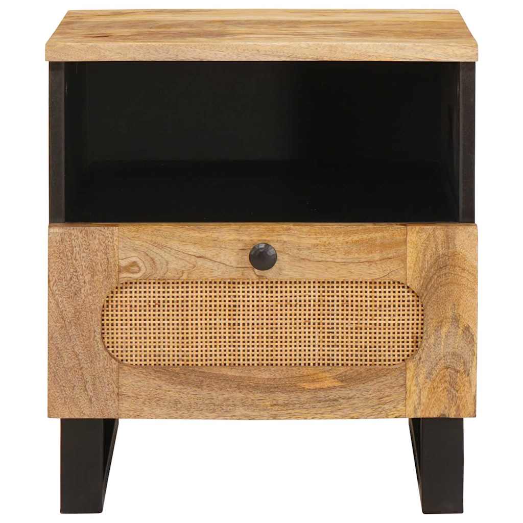 Bedside Cabinet Natural 40 x 33 x 46 cm Solid Mango Wood