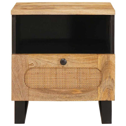 Bedside Cabinet 2 pcs Natural 40 x 33 x 46 cm Solid Mango Wood