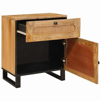 Bedside Cabinet Natural 50 x 33 x 60 cm Solid Mango Wood