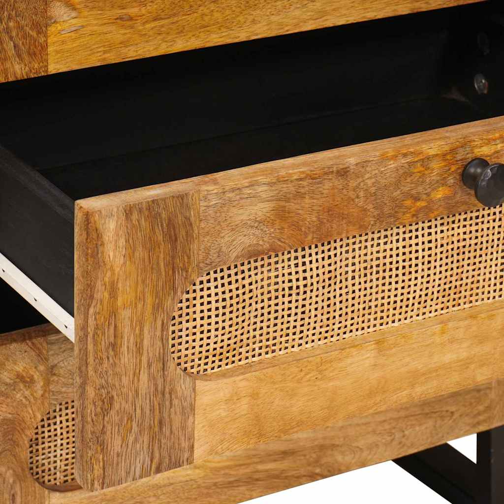 Bedside Cabinet Natural 50 x 33 x 62 cm Solid Mango Wood