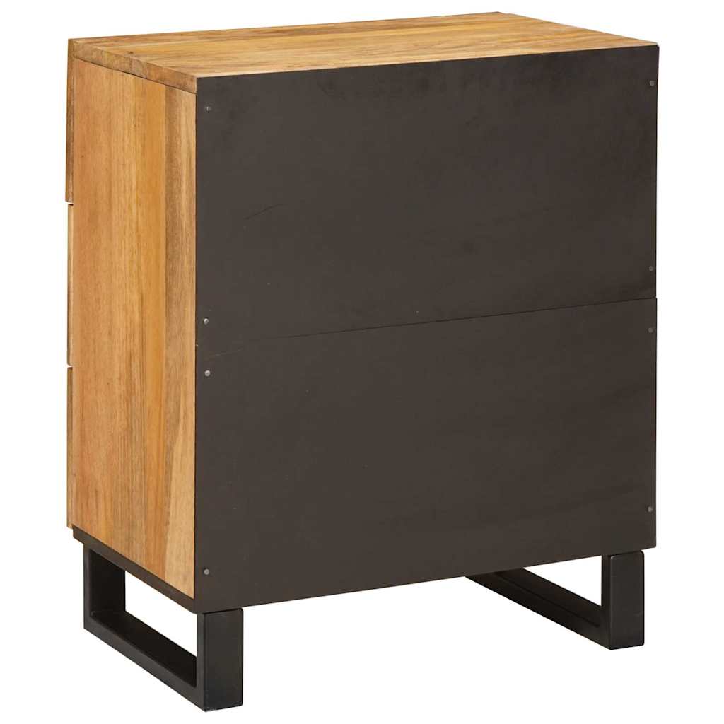 Bedside Cabinet Natural 50 x 33 x 62 cm Solid Mango Wood