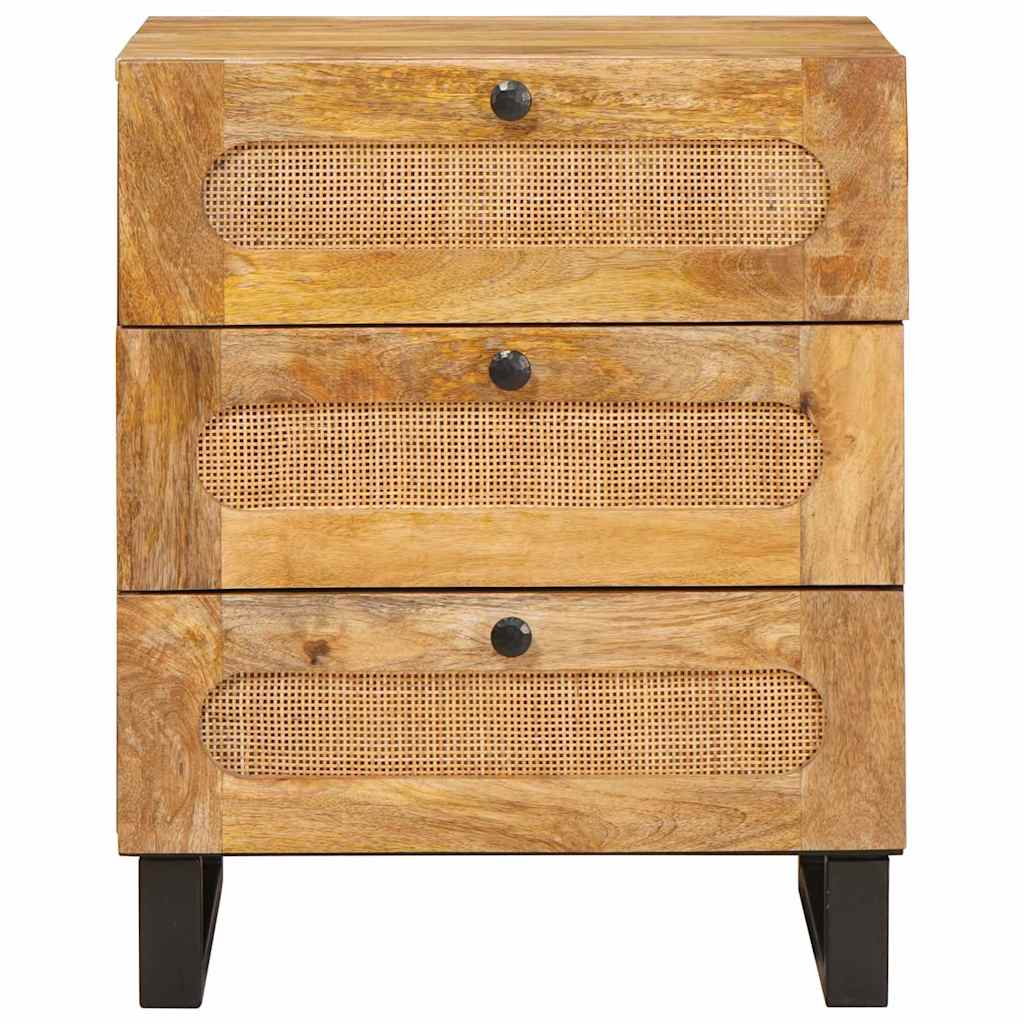 Bedside Cabinet Natural 50 x 33 x 62 cm Solid Mango Wood