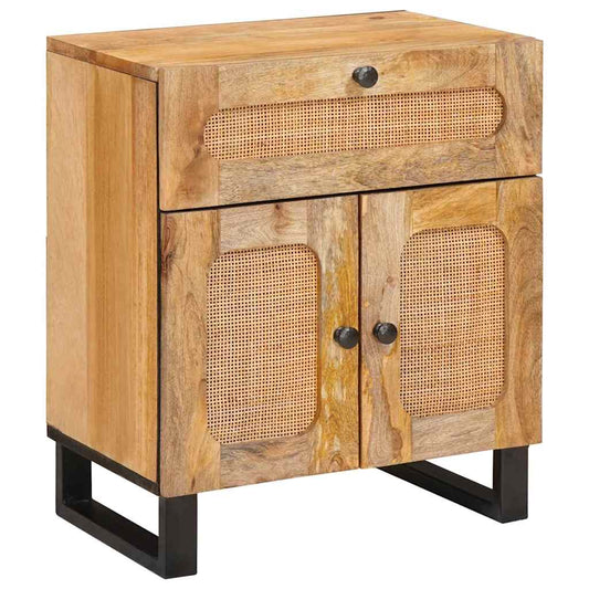 Bedside Cabinet Natural 50 x 33 x 60 cm Solid Mango Wood