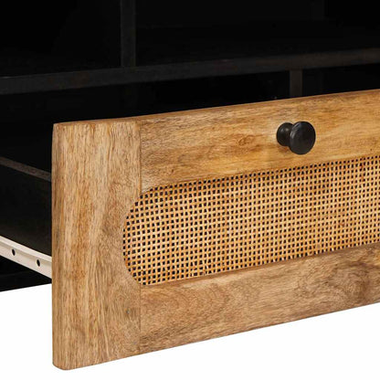 TV Cabinet with Drawer Brown 100 x 33 x 46 cm Solid Mango Wood
