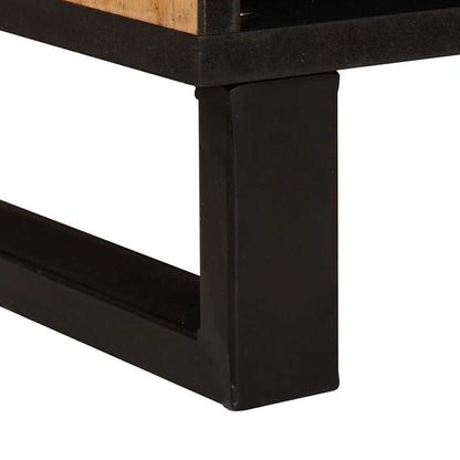 TV Cabinet with Drawer Brown 80 x 33 x 46 cm Solid Mango Wood
