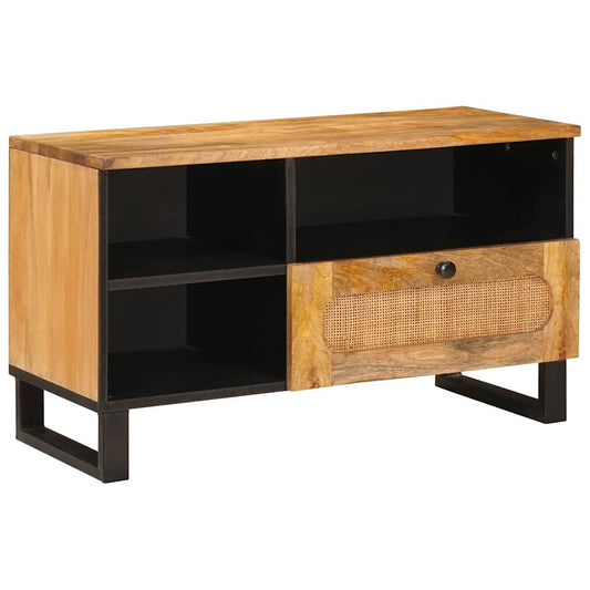 TV Cabinet with Drawer Brown 80 x 33 x 46 cm Solid Mango Wood