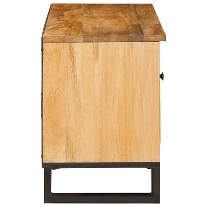 TV Cabinet with Drawer Brown 80 x 33 x 46 cm Solid Mango Wood