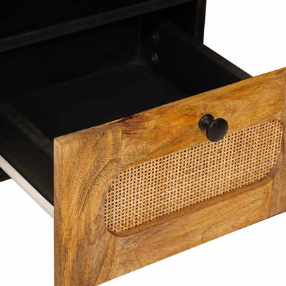 TV Cabinet with Drawer Brown 100 x 33 x 46 cm Solid Mango Wood