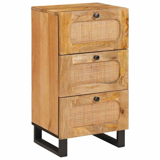Sideboard with Drawer Brown 40 x 33 x 75 cm Solid Mango Wood