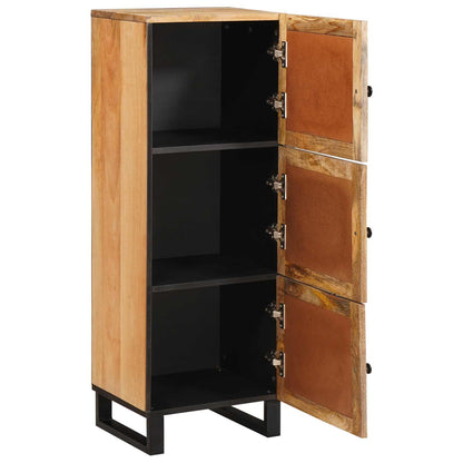 Highboard with Storage Brown 90 x 33 x 75 cm Solid Mango Wood