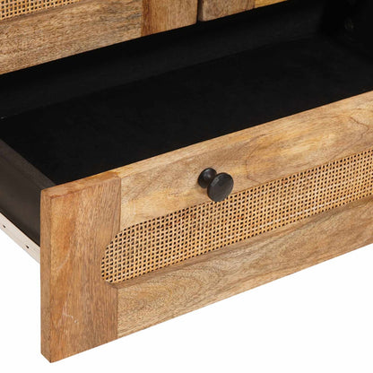 Highboard with Drawer Brown 40 x 33 x 110 cm Solid Mango Wood