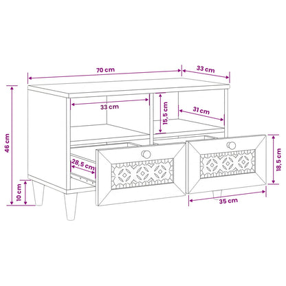 TV Units with Shelf Light Brown 70 x 33 x 46 cm Engineered wood