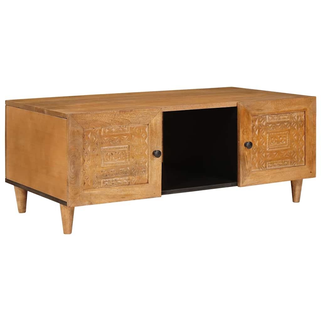 Coffee Table Light Brown 100 x 54 x 40 cm Solid Mango Wood