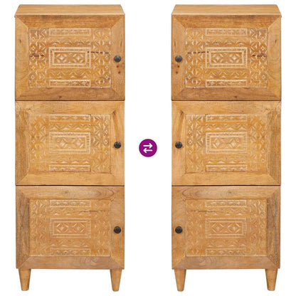 Highboard Light brown 40 x 33 x 110 cm Solid mango wood