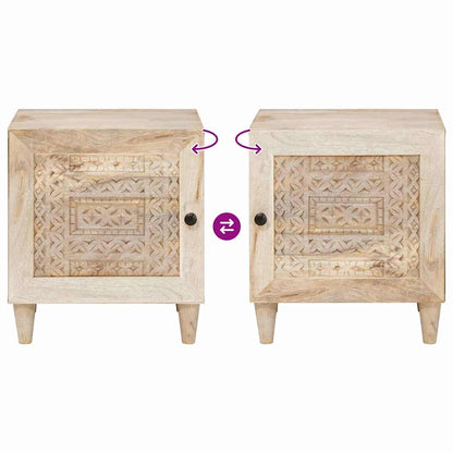 Bedside Cabinet White 80 x 50 x 40 cm Engineered Wood