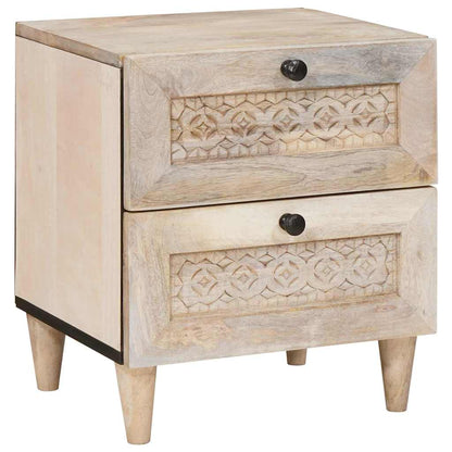 Bedside Cabinet White 40 x 33 x 46 cm Engineered Wood