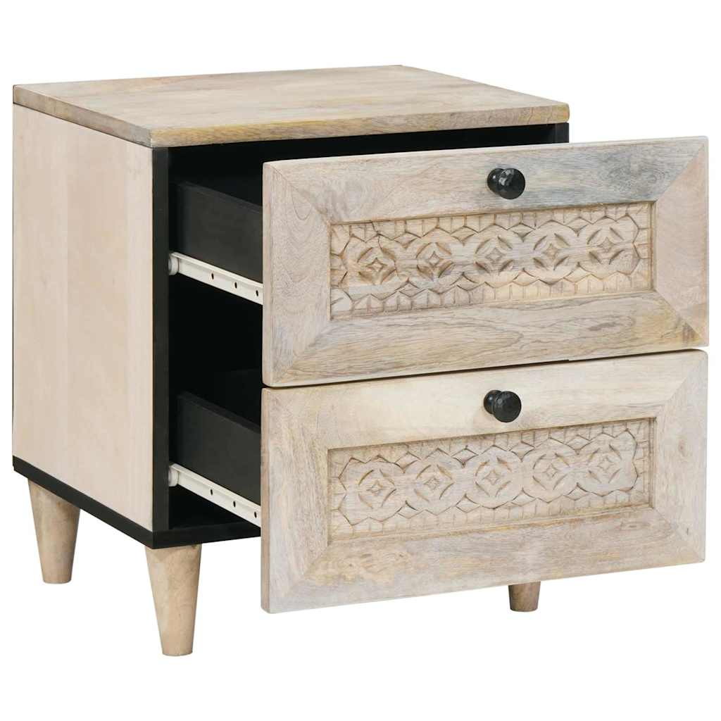Bedside Cabinet White 40 x 33 x 46 cm Engineered Wood
