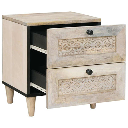 Bedside Cabinet 2 pcs White 40 x 33 x 46 cm Engineered Wood